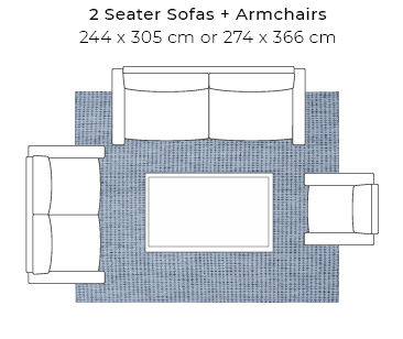 2 Seater Sofas + Armchairs
